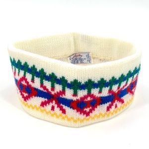 Vintage English Village Fair Isle Ski Headband